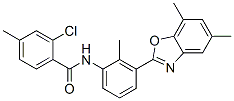 Benzamide, 2-chloro-N-[3-(5,7-dimethyl-2-benzoxazolyl)-2-methylphenyl]-4-methyl- (9CI) CAS#: 590395-96-3