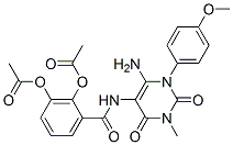 Benzamide,  2,3-bis(acetyloxy)-N-[6-amino-1,2,3,4-tetrahydro-1-(4-methoxyphenyl)-3-methyl-2,4-dioxo-5-pyrimidinyl]- CAS#: 176379-43-4