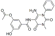 Benzamide, 3-(acetyloxy)-N-(6-amino-1,2,3,4-tetrahydro-3-methyl-2,4-dioxo-1-phenyl-5-pyrimidinyl)-5-hydroxy- CAS#: 176379-44-5