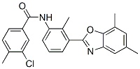Benzamide, 3-chloro-N-[3-(5,7-dimethyl-2-benzoxazolyl)-2-methylphenyl]-4-methyl- (9CI) CAS#: 590395-75-8