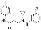 Benzamide, 3-chloro-N-cyclopropyl-N-[(1,2-dihydro-6-methyl-2-oxo-3-quinolinyl)methyl]- (9CI) CAS#: 606095-13-0