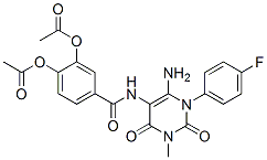 Benzamide,  3,4-bis(acetyloxy)-N-[6-amino-1-(4-fluorophenyl)-1,2,3,4-tetrahydro-3-methyl-2,4-dioxo-5-pyrimidinyl]- CAS#: 176379-13-8