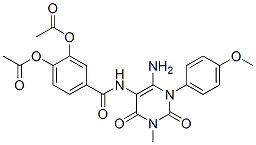 Benzamide,  3,4-bis(acetyloxy)-N-[6-amino-1,2,3,4-tetrahydro-1-(4-methoxyphenyl)-3-methyl-2,4-dioxo-5-pyrimidinyl]- CAS#: 176379-15-0