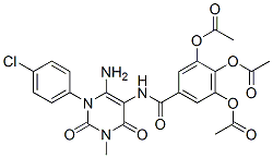 Benzamide,  3,4,5-tris(acetyloxy)-N-[6-amino-1-(4-chlorophenyl)-1,2,3,4-tetrahydro-3-methyl-2,4-dioxo-5-pyrimidinyl]- CAS#: 176379-09-2