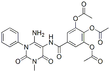Benzamide, 3,4,5-tris(acetyloxy)-N-(6-amino-1,2,3,4-tetrahydro-3-methyl-2,4-dioxo-1-phenyl-5-pyrimidinyl)- CAS#: 176379-00-3