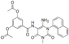 Benzamide,  3,5-bis(acetyloxy)-N-[6-amino-1,2,3,4-tetrahydro-3-methyl-1-(1-naphthalenyl)-2,4-dioxo-5-pyrimidinyl]- CAS#: 176379-37-6