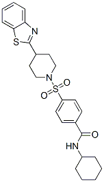 Benzamide, 4-[[4-(2-benzothiazolyl)-1-piperidinyl]sulfonyl]-N-cyclohexyl- (9CI) CAS#: 606083-25-4