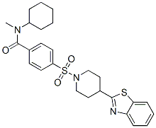 Benzamide, 4-[[4-(2-benzothiazolyl)-1-piperidinyl]sulfonyl]-N-cyclohexyl-N-methyl- (9CI) CAS#: 606083-28-7