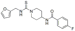 Benzamide, 4-fluoro-N-[1-[[(2-furanylmethyl)amino]thioxomethyl]-4-piperidinyl]- (9CI) CAS#: 606112-40-7