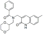 Benzamide, N-[(1,2-dihydro-6-methyl-2-oxo-3-quinolinyl)methyl]-N-(1,4-dioxan-2-ylmethyl)- (9CI) CAS#: 606116-13-6