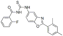 Benzamide, N-[[[2-(2,4-dimethylphenyl)-5-benzoxazolyl]amino]thioxomethyl]-2-fluoro- (9CI) CAS#: 590394-10-8