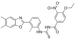 Benzamide, N-[[[3-(5,6-dimethyl-2-benzoxazolyl)-2-methylphenyl]amino]thioxomethyl]-4-ethoxy-3-nitro- (9CI) CAS#: 590397-27-6
