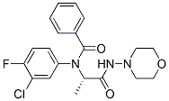 Benzamide, N-(3-chloro-4-fluorophenyl)-N-[1-methyl-2-(4-morpholinylamino)-2-oxoethyl]-, (S)- (9CI) CAS#: 60143-05-7
