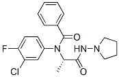 Benzamide, N-(3-chloro-4-fluorophenyl)-N-[1-methyl-2-oxo-2-(1-pyrrolidinylamino)ethyl]-, (S)- (9CI) CAS#: 60143-15-9