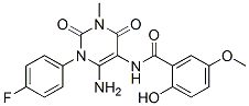 Benzamide,  N-[6-amino-1-(4-fluorophenyl)-1,2,3,4-tetrahydro-3-methyl-2,4-dioxo-5-pyrimidinyl]-2-hydroxy-5-methoxy- CAS#: 176379-32-1