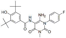 Benzamide,  N-[6-amino-1-(4-fluorophenyl)-1,2,3,4-tetrahydro-3-methyl-2,4-dioxo-5-pyrimidinyl]-3,5-bis(1,1-dimethylethyl)-4-hydroxy- CAS#: 176378-79-3