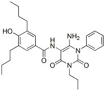 Benzamide, N-(6-amino-1,2,3,4-tetrahydro-2,4-dioxo-1-phenyl-3-propyl-5-pyrimidinyl)-3,5-dibutyl-4-hydroxy- CAS#: 176370-48-2