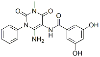 Benzamide, N-(6-amino-1,2,3,4-tetrahydro-3-methyl-2,4-dioxo-1-phenyl-5-pyrimidinyl)-3,5-dihydroxy- CAS#: 176378-92-0