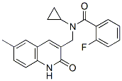 Benzamide, N-cyclopropyl-N-[(1,2-dihydro-6-methyl-2-oxo-3-quinolinyl)methyl]-2-fluoro- (9CI) CAS#: 606095-16-3