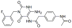 Benzeneacetamide,  4-(acetylamino)-N-[4-amino-1-[(2-fluorophenyl)methyl]-1,2,3,6-tetrahydro-2,6-dioxo-5-pyrimidinyl]- CAS#: 637335-11-6