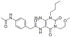 Benzeneacetamide,  4-(acetylamino)-N-[6-amino-1-butyl-1,2,3,4-tetrahydro-3-(2-methoxyethyl)-2,4-dioxo-5-pyrimidinyl]- CAS#: 628279-21-0