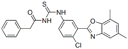 Benzeneacetamide, N-[[[4-chloro-3-(5,7-dimethyl-2-benzoxazolyl)phenyl]amino]thioxomethyl]- (9CI) CAS#: 590395-14-5