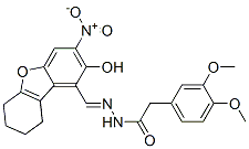 Benzeneacetic acid, 3,4-dimethoxy-, [(6,7,8,9-tetrahydro-2-hydroxy-3-nitro-1-dibenzofuranyl)methylene]hydrazide (9CI) CAS#: 577700-12-0
