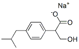 Benzeneacetic acid, -alpha--(hydroxymethyl)-4-(2-methylpropyl)-, monosodium salt (9CI) CAS#: 64730-71-8