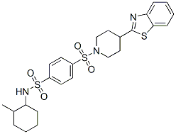 Benzenesulfonamide, 4-[[4-(2-benzothiazolyl)-1-piperidinyl]sulfonyl]-N-(2-methylcyclohexyl)- (9CI) CAS#: 606082-91-1