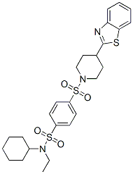 Benzenesulfonamide, 4-[[4-(2-benzothiazolyl)-1-piperidinyl]sulfonyl]-N-cyclohexyl-N-ethyl- (9CI) CAS#: 606082-92-2