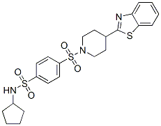 Benzenesulfonamide, 4-[[4-(2-benzothiazolyl)-1-piperidinyl]sulfonyl]-N-cyclopentyl- (9CI) CAS#: 606082-88-6