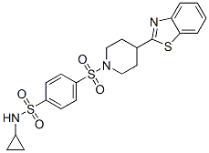 Benzenesulfonamide, 4-[[4-(2-benzothiazolyl)-1-piperidinyl]sulfonyl]-N-cyclopropyl- (9CI) CAS#: 606082-99-9