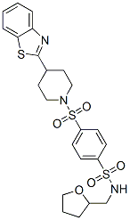 Benzenesulfonamide, 4-[[4-(2-benzothiazolyl)-1-piperidinyl]sulfonyl]-N-[(tetrahydro-2-furanyl)methyl]- (9CI) CAS#: 606082-94-4
