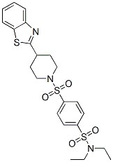 Benzenesulfonamide, 4-[[4-(2-benzothiazolyl)-1-piperidinyl]sulfonyl]-N,N-diethyl- (9CI) CAS#: 606082-97-7
