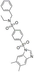 Benzenesulfonamide, 4-[(5,6-dimethyl-1H-benzimidazol-1-yl)sulfonyl]-N-ethyl-N-(phenylmethyl)- (9CI) CAS#: 606131-17-3