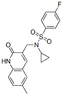 Benzenesulfonamide, N-cyclopropyl-N-[(1,2-dihydro-6-methyl-2-oxo-3-quinolinyl)methyl]-4-fluoro- (9CI) CAS#: 606095-26-5