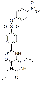 Benzenesulfonic  acid,  4-[[(4-amino-1-butyl-1,2,3,6-tetrahydro-2,6-dioxo-5-pyrimidinyl)amino]carbonyl]-,  4-nitrophenyl  ester CAS#: 666716-00-3