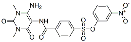 Benzenesulfonic  acid,  4-[[(6-amino-1,2,3,4-tetrahydro-1,3-dimethyl-2,4-dioxo-5-pyrimidinyl)amino]carbonyl]-,  3-nitrophenyl  ester CAS#: 666715-87-3