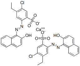 Benzenesulfonic acid, 5-chloro-4-ethyl-2-(2-hydroxy-1-naphthalenyl)azo-, calcium salt (2:1) CAS#: 67801-03-0