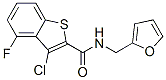 Benzo[b]thiophene-2-carboxamide, 3-chloro-4-fluoro-N-(2-furanylmethyl)- (9CI) CAS#: 588675-33-6