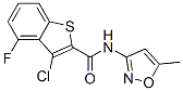 Benzo[b]thiophene-2-carboxamide, 3-chloro-4-fluoro-N-(5-methyl-3-isoxazolyl)- (9CI) CAS#: 588675-34-7