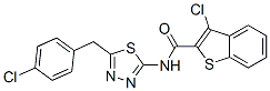 Benzo[b]thiophene-2-carboxamide, 3-chloro-N-[5-[(4-chlorophenyl)methyl]-1,3,4-thiadiazol-2-yl]- (9CI) CAS#: 600122-36-9