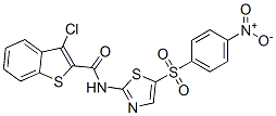 Benzo[b]thiophene-2-carboxamide, 3-chloro-N-[5-[(4-nitrophenyl)sulfonyl]-2-thiazolyl]- (9CI) CAS#: 600122-26-7