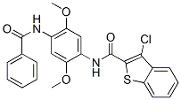 Benzo[b]thiophene-2-carboxamide, N-[4-(benzoylamino)-2,5-dimethoxyphenyl]-3-chloro- (9CI) CAS#: 600122-28-9