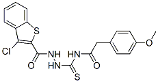 Benzo[b]thiophene-2-carboxylic acid, 3-chloro-, 2-[[[(4-methoxyphenyl)acetyl]amino]thioxomethyl]hydrazide (9CI) CAS#: 590400-30-9