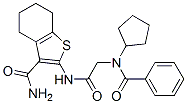 Benzo[b]thiophene-3-carboxamide, 2-[[(benzoylcyclopentylamino)acetyl]amino]-4,5,6,7-tetrahydro- (9CI) CAS#: 606108-88-7