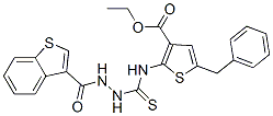Benzo[b]thiophene-3-carboxylic acid, 2-[[[3-(ethoxycarbonyl)-5-(phenylmethyl)-2-thienyl]amino]thioxomethyl]hydrazide (9CI) CAS#: 588696-64-4