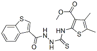 Benzo[b]thiophene-3-carboxylic acid, 2-[[[3-(methoxycarbonyl)-4,5-dimethyl-2-thienyl]amino]thioxomethyl]hydrazide (9CI) CAS#: 588710-66-1