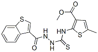Benzo[b]thiophene-3-carboxylic acid, 2-[[[3-(methoxycarbonyl)-5-methyl-2-thienyl]amino]thioxomethyl]hydrazide (9CI) CAS#: 588675-72-3