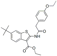 Benzo[b]thiophene-3-carboxylic acid, 6-(1,1-dimethylethyl)-2-[[(4-ethoxyphenyl)acetyl]amino]-, ethyl ester (9CI) CAS#: 588684-51-9